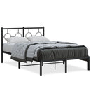 sengeramme med sengegavl 120x190 cm metal sort