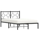 sengeramme med sengegavl 120x190 cm metal sort