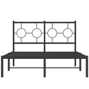 sengeramme med sengegavl 120x190 cm metal sort
