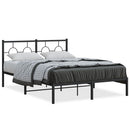sengeramme med sengegavl 135x190 cm metal sort