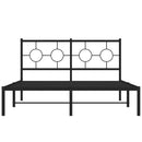 sengeramme med sengegavl 135x190 cm metal sort