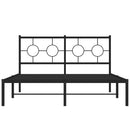 sengeramme med sengegavl 140x200 cm metal sort