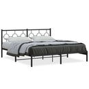 sengeramme med sengegavl 183x213 cm metal sort