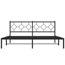 sengeramme med sengegavl 183x213 cm metal sort