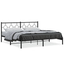 sengeramme med sengegavl 193x203 cm metal sort