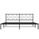 sengeramme med sengegavl 193x203 cm metal sort