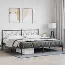 sengeramme med sengegavl 193x203 cm metal sort