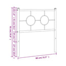 udskiftningsgavl 75 cm metal sort