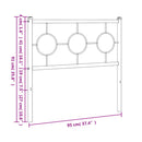 udskiftningsgavl 90 cm metal sort