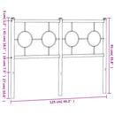 udskiftningsgavl 120 cm metal sort