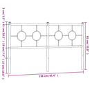 udskiftningsgavl 150 cm metal sort