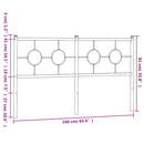 udskiftningsgavl 160 cm metal sort