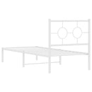 sengeramme uden madras med hovedgærde 75x190 cm hvid