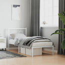 sengeramme uden madras med hovedgærde 75x190 cm hvid