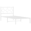 sengeramme med sengegavl 90x190 cm metal hvid