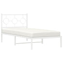 sengeramme med sengegavl 90x190 cm metal hvid