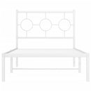 sengeramme med sengegavl 90x190 cm metal hvid