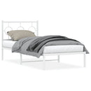 sengeramme med sengegavl 90x200 cm metal hvid