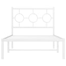 sengeramme med sengegavl 90x200 cm metal hvid