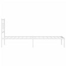 sengeramme med sengegavl 90x200 cm metal hvid