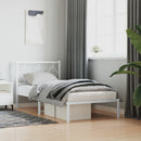 sengeramme med sengegavl 90x200 cm metal hvid