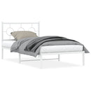 sengeramme med sengegavl 100x200 cm metal hvid