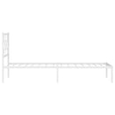 sengeramme med sengegavl 100x200 cm metal hvid