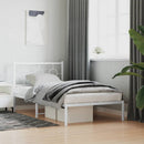 sengeramme med sengegavl 100x200 cm metal hvid