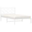 sengeramme med sengegavl 107x203 cm metal hvid