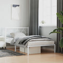 sengeramme med sengegavl 107x203 cm metal hvid