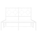 sengeramme med sengegavl 120x190 cm metal hvid