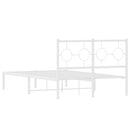 sengeramme med sengegavl 120x190 cm metal hvid