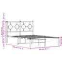 sengeramme med sengegavl 120x190 cm metal hvid