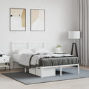 sengeramme med sengegavl 120x190 cm metal hvid