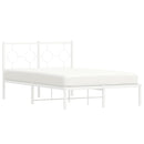 sengeramme med sengegavl 120x200 cm metal hvid