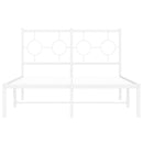 sengeramme med sengegavl 120x200 cm metal hvid