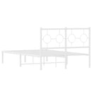 sengeramme med sengegavl 120x200 cm metal hvid