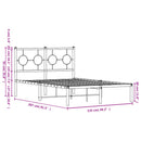 sengeramme med sengegavl 120x200 cm metal hvid