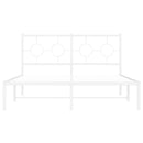 sengeramme med sengegavl 135x190 cm metal hvid