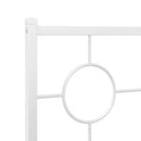 sengeramme med sengegavl 135x190 cm metal hvid