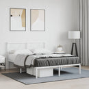 sengeramme med sengegavl 135x190 cm metal hvid