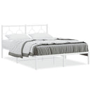 sengeramme med sengegavl 140x190 cm metal hvid