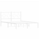 sengeramme med sengegavl 140x190 cm metal hvid