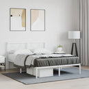 sengeramme med sengegavl 140x190 cm metal hvid