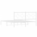 sengeramme med sengegavl 150x200 cm metal hvid