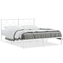 sengeramme med sengegavl 160x200 cm metal hvid