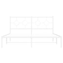 sengeramme med sengegavl 160x200 cm metal hvid