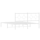 sengeramme med sengegavl 160x200 cm metal hvid