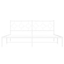 sengeramme med sengegavl 183x213 cm metal hvid