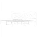 sengeramme med sengegavl 183x213 cm metal hvid